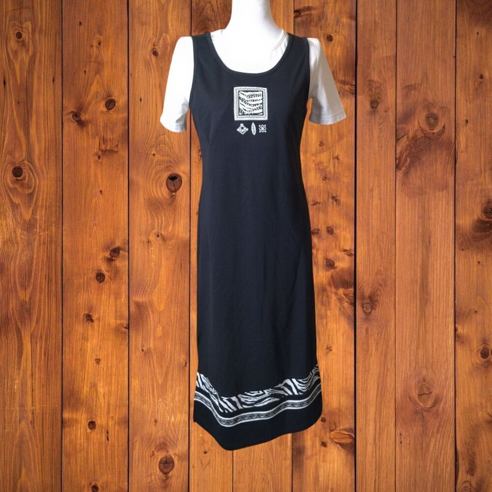 KORET K-WEAR SHORT SLEEVE "LAYERED" JUMPER DRESS VTG WITH TAGS SIZE 4 PETITE